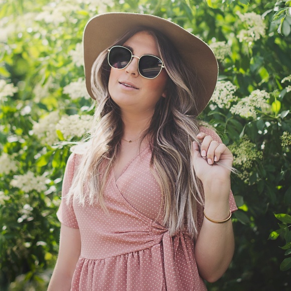 Polka Dot Wrap Tie Top - Picture 4 of 7